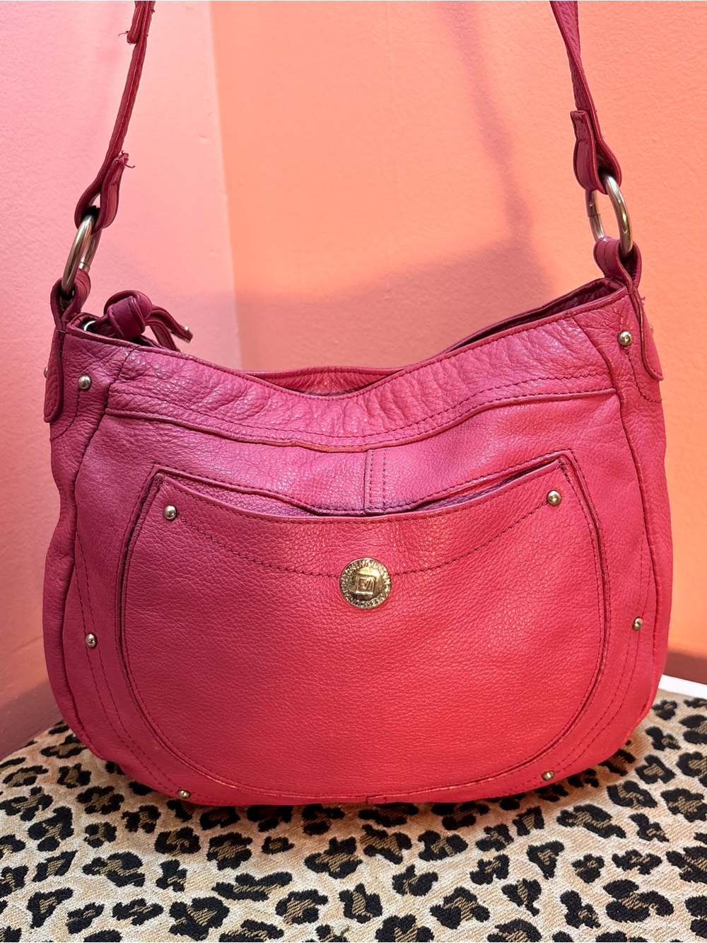 Pink Leather Shoulder bag
